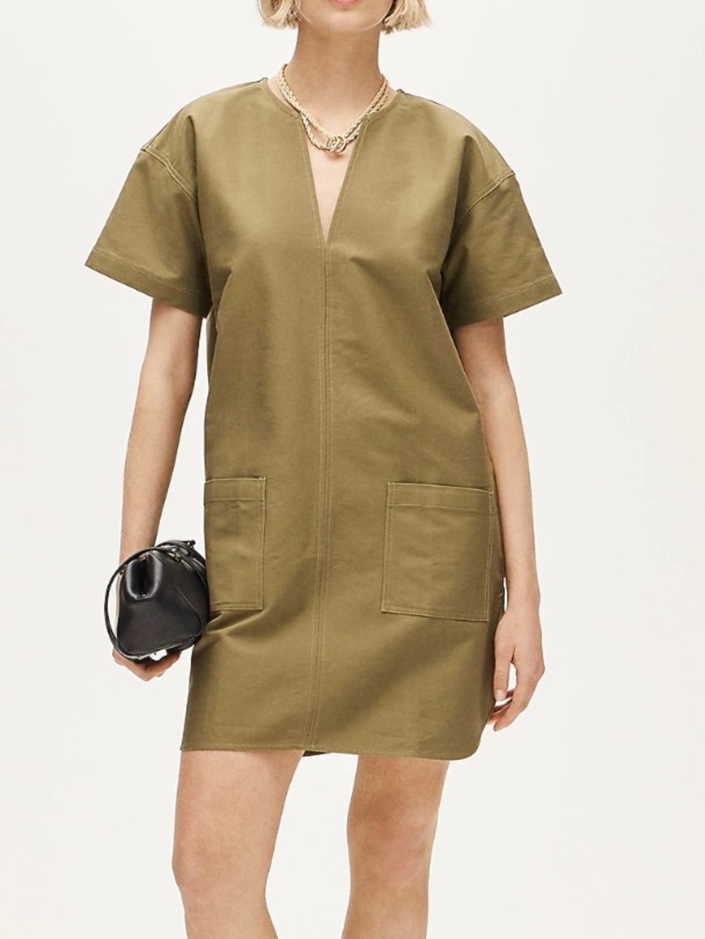 J. Crew • Patch-pocket Pullover Dress In Structured Cotton Poplin